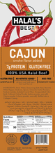 Load image into Gallery viewer, Halal&#39;s Best Cajun Beef Stick box view with ingredients