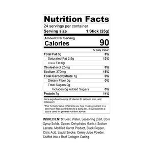 Halal's Best Cracked Black Pepper Beef Stick nutrition facts
